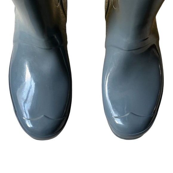 Hunter Original Tall Gloss Rainboots in Feather (Pale Grey), sz US 8, EU 39 - Picture 10 of 13